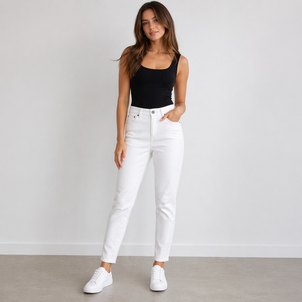 Aeropostale White Jeggings High Waist Stretch Skinny Jeans Women 14